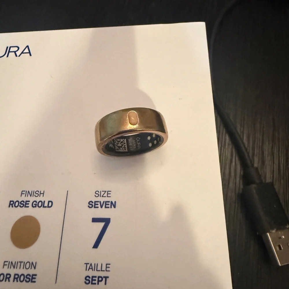 Oura Ring in Rose Gold with Charging Base